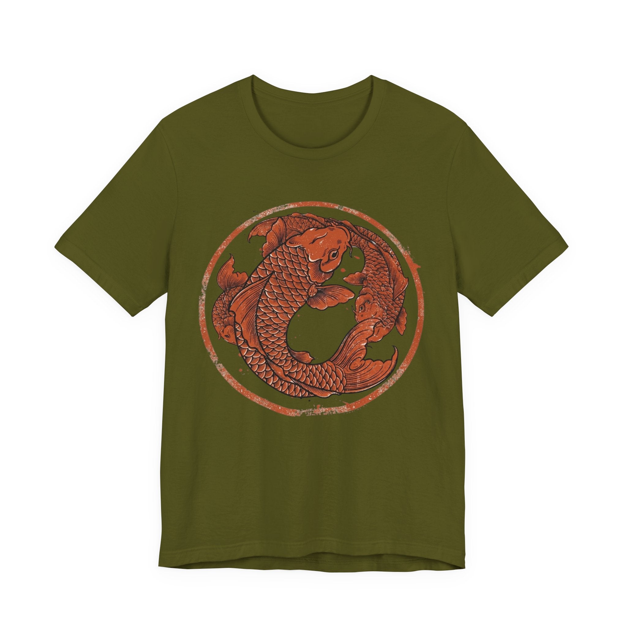 Koi Fish Circle illustration Tee | Asian carp yin yang shirt