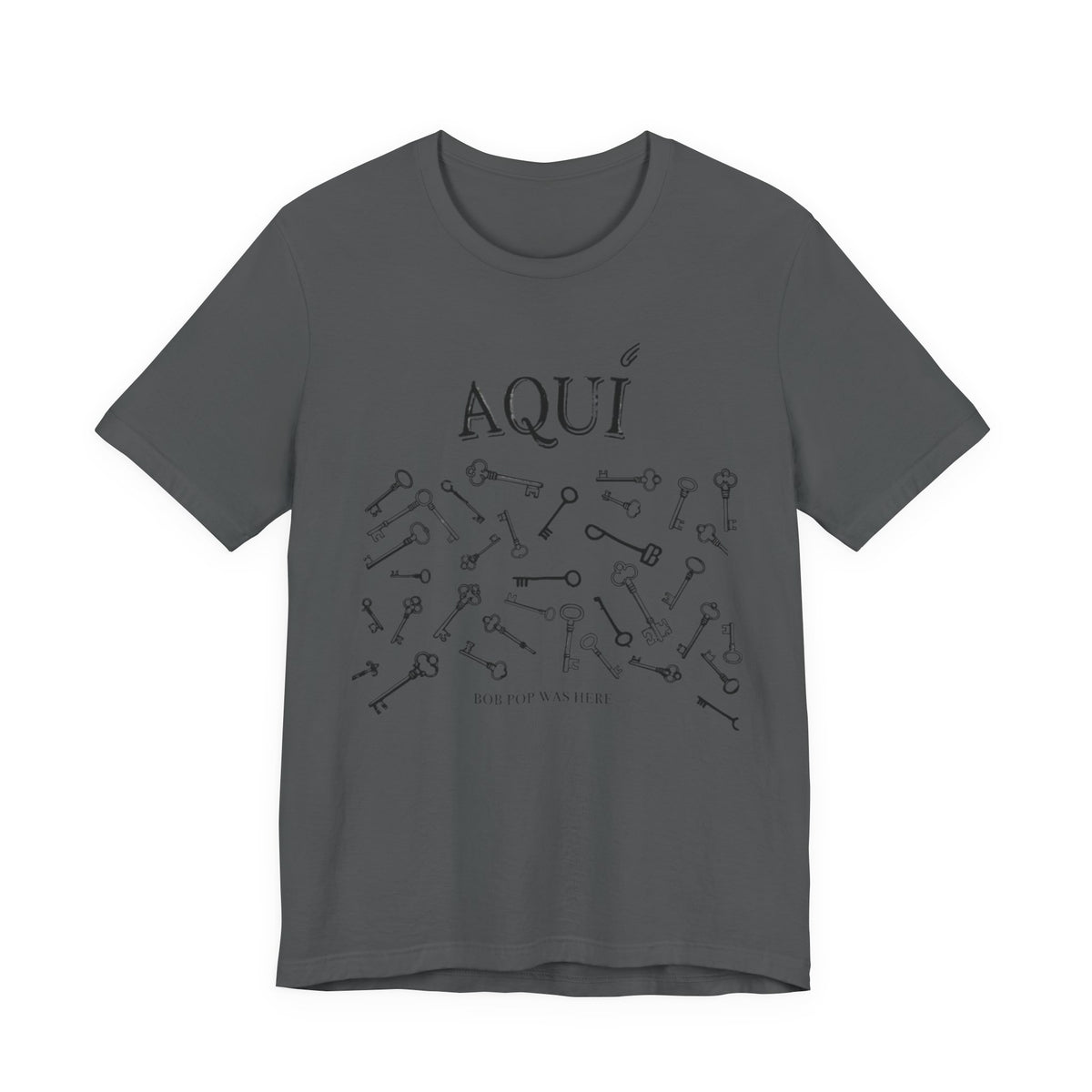 Aqui keys graphic Tee | Aquí scattered vintage key illustration