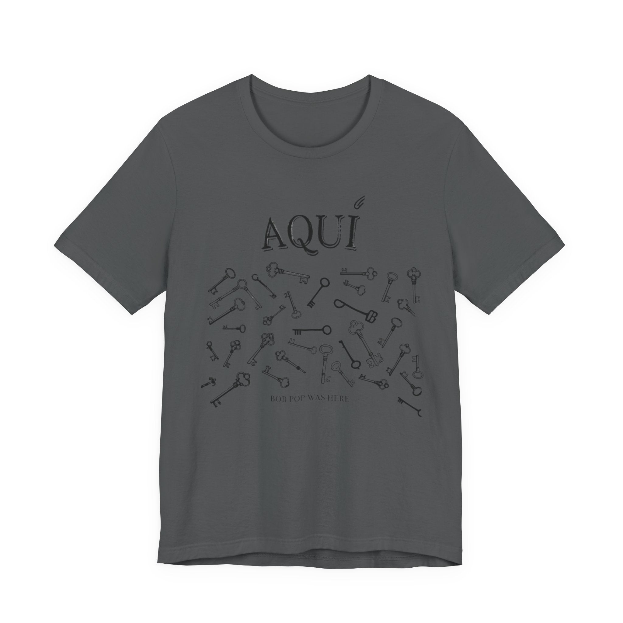 Aqui keys graphic Tee | Aquí scattered vintage key illustration