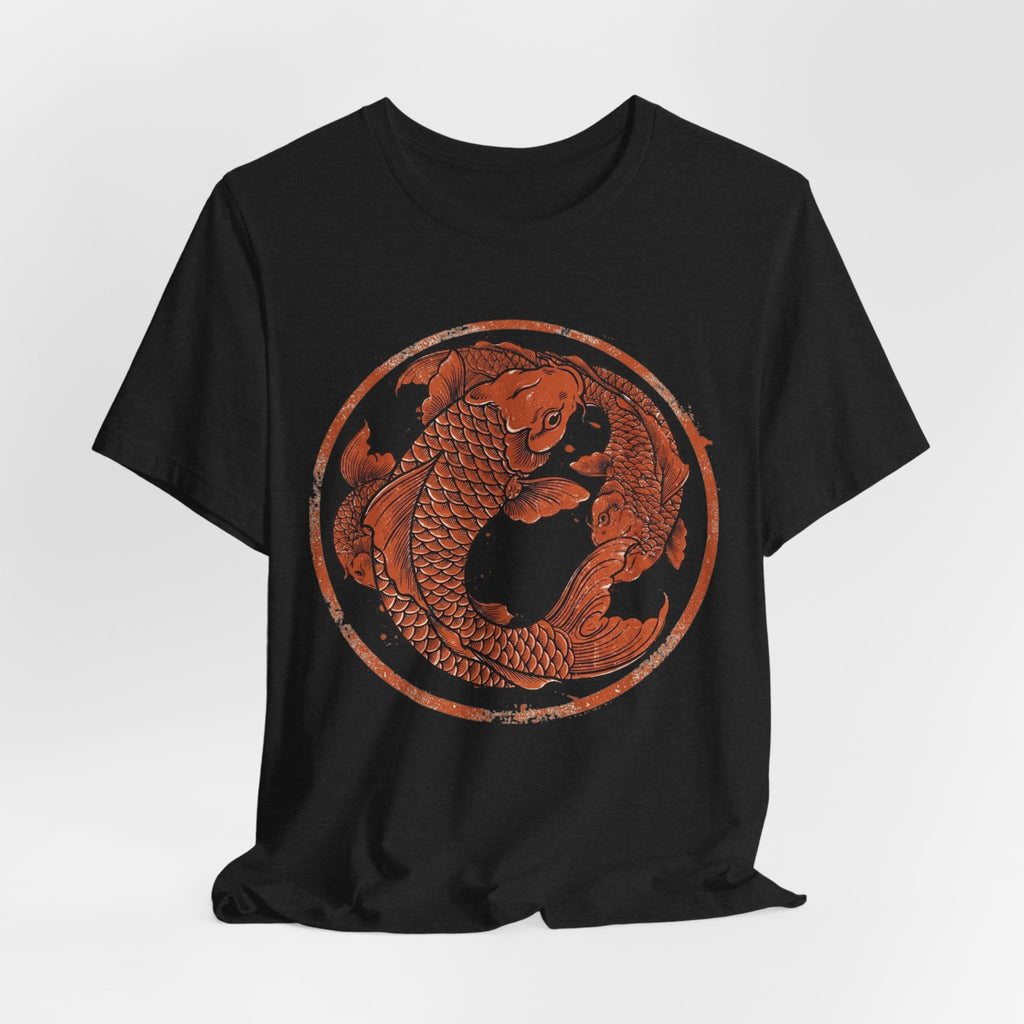 Koi Fish Circle illustration Tee | Asian carp yin yang shirt
