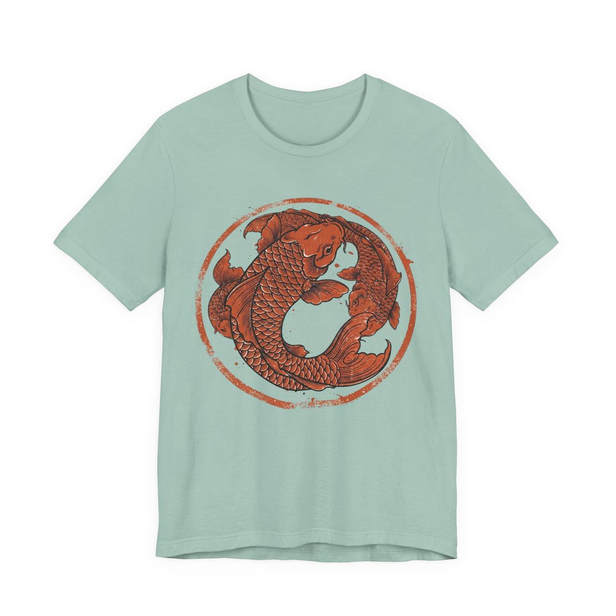 Koi Fish Circle illustration Tee | Asian carp yin yang shirt