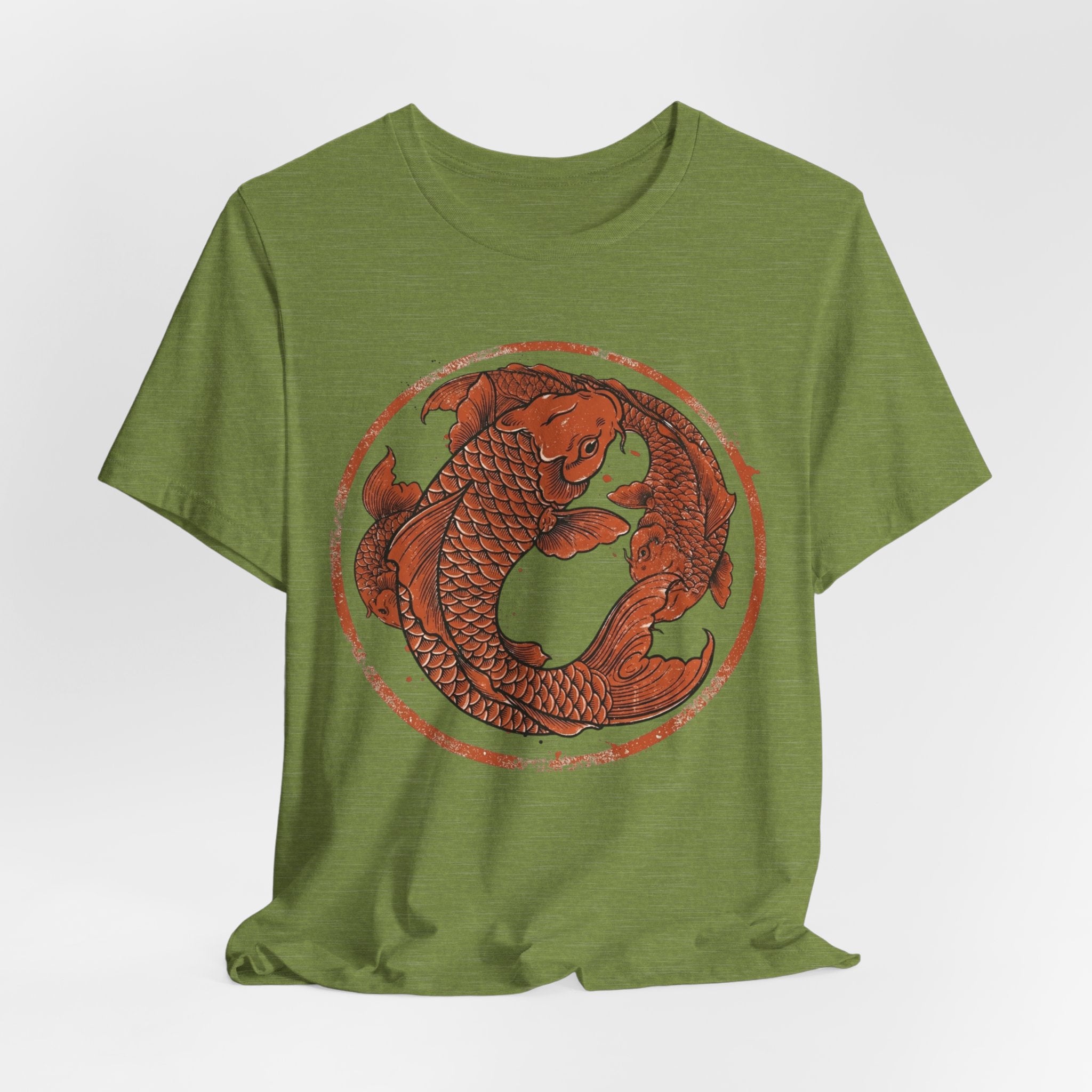 Koi Fish Circle illustration Tee | Asian carp yin yang shirt