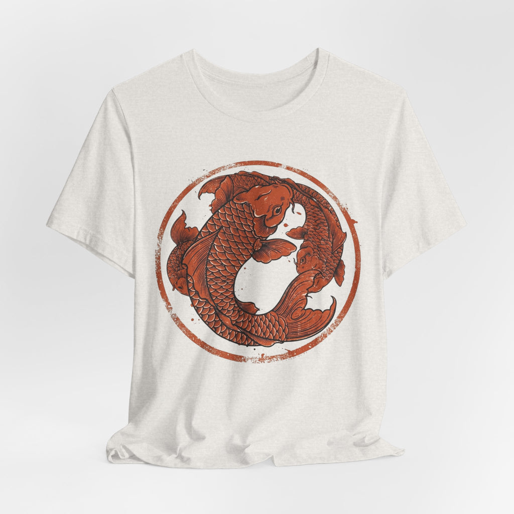 Koi Fish Circle illustration Tee | Asian carp yin yang shirt