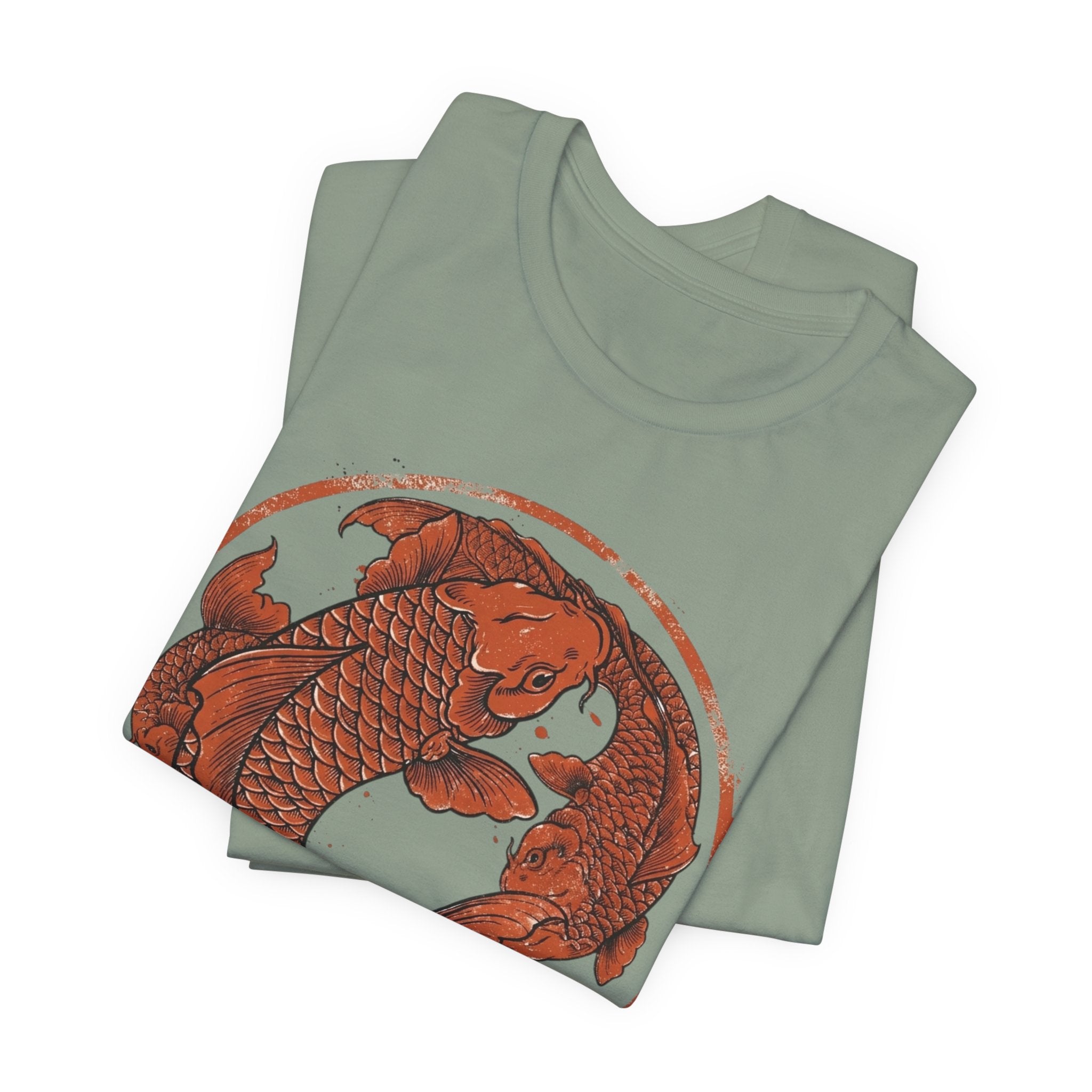 Koi Fish Circle illustration Tee | Asian carp yin yang shirt