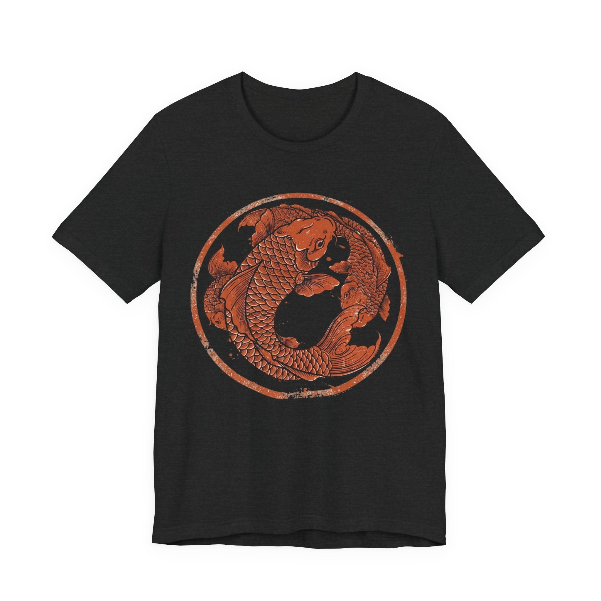 Koi Fish Circle illustration Tee | Asian carp yin yang shirt