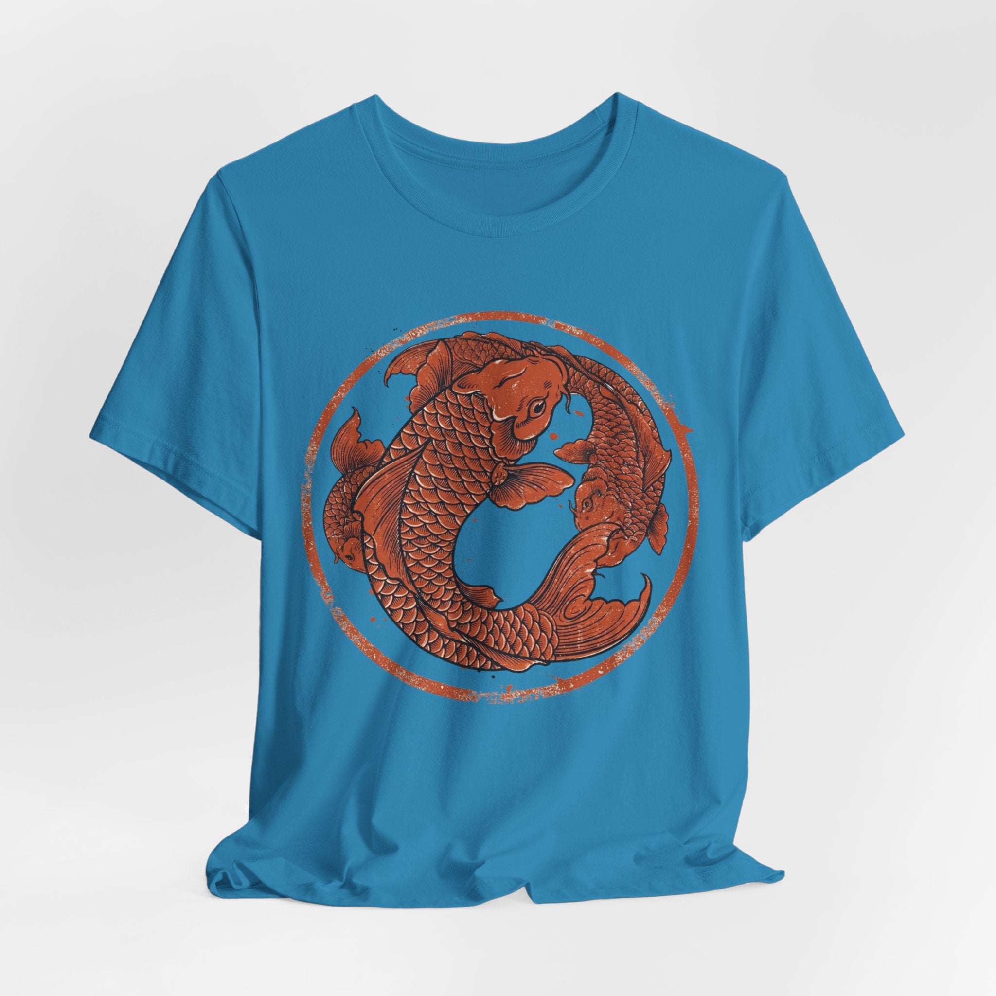 Koi Fish Circle illustration Tee | Asian carp yin yang shirt