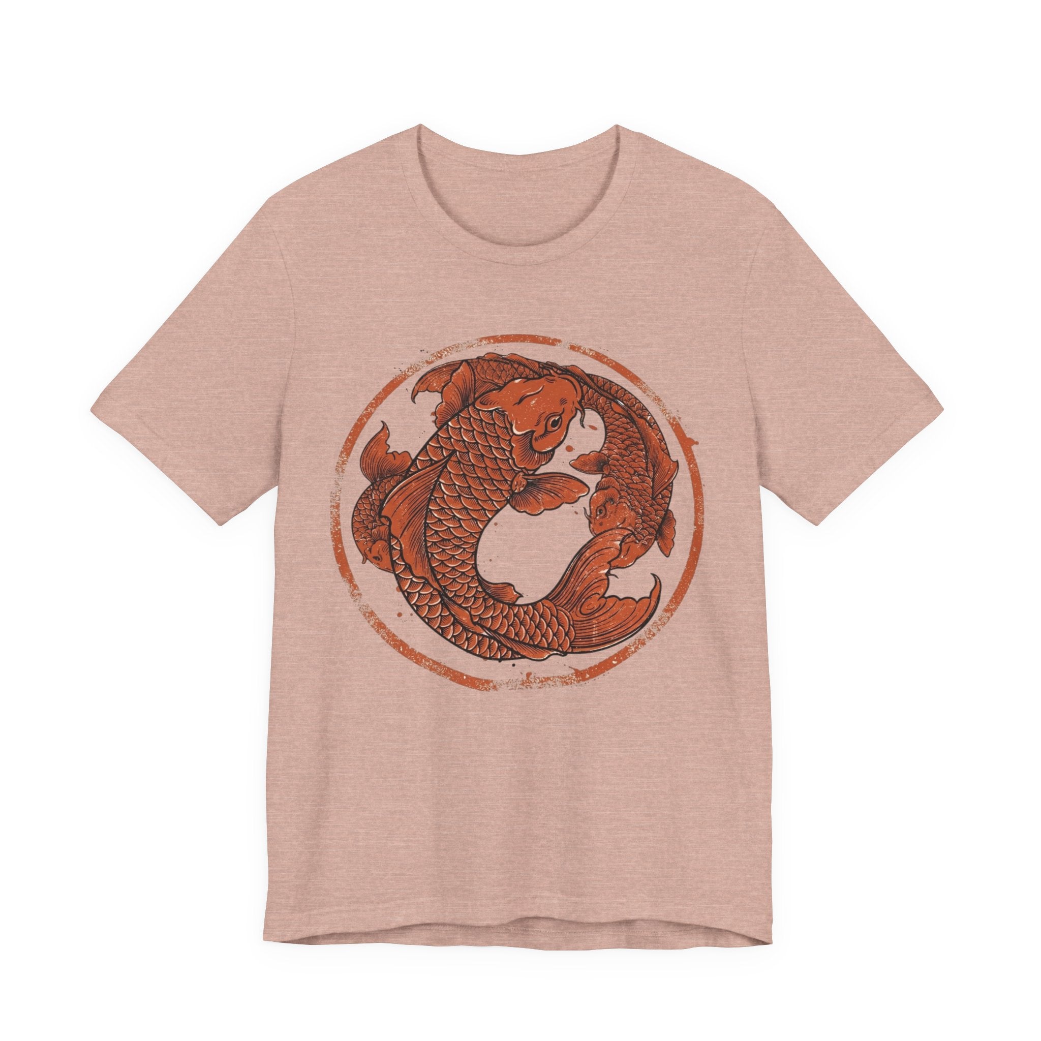 Koi Fish Circle illustration Tee | Asian carp yin yang shirt
