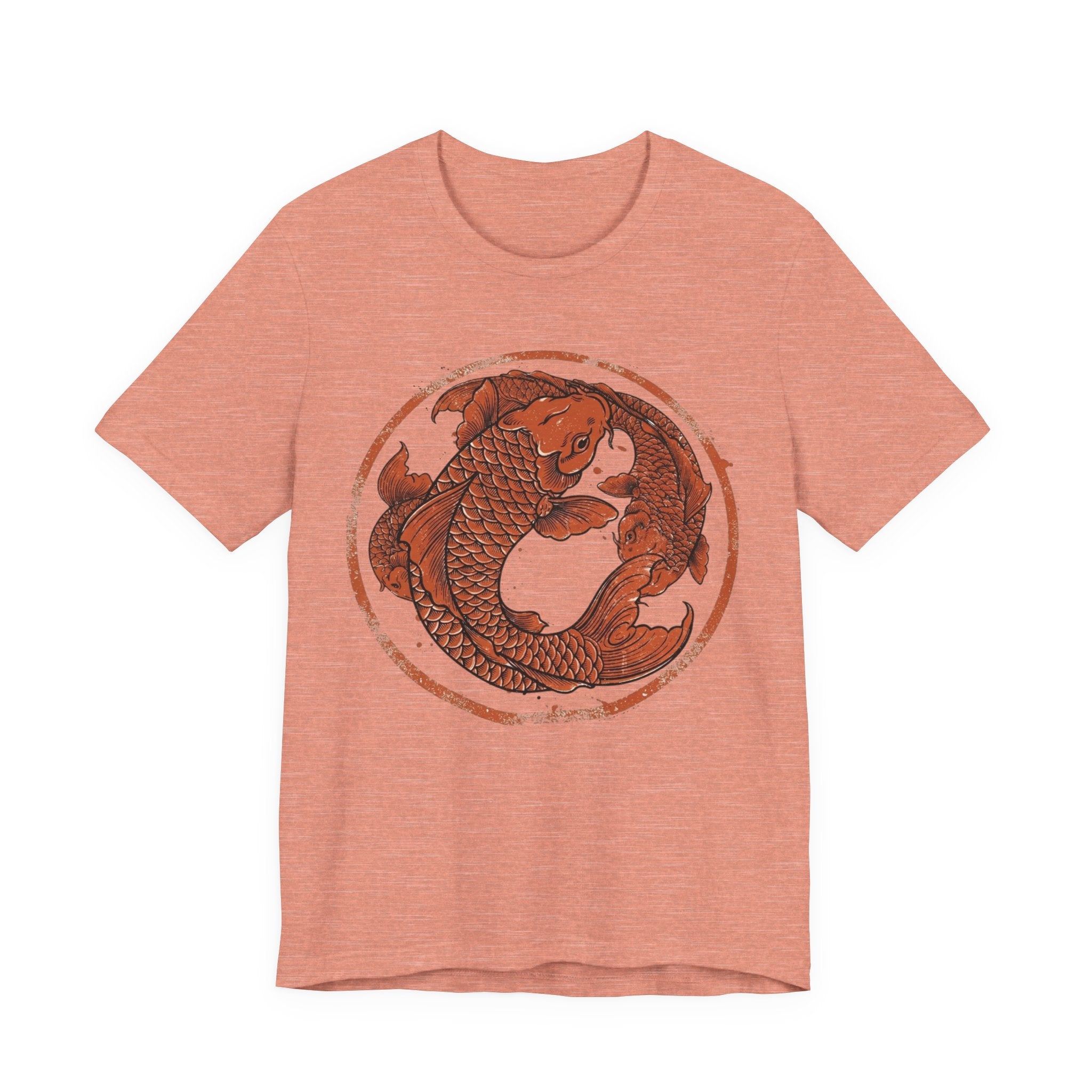 Koi Fish Circle illustration Tee | Asian carp yin yang shirt