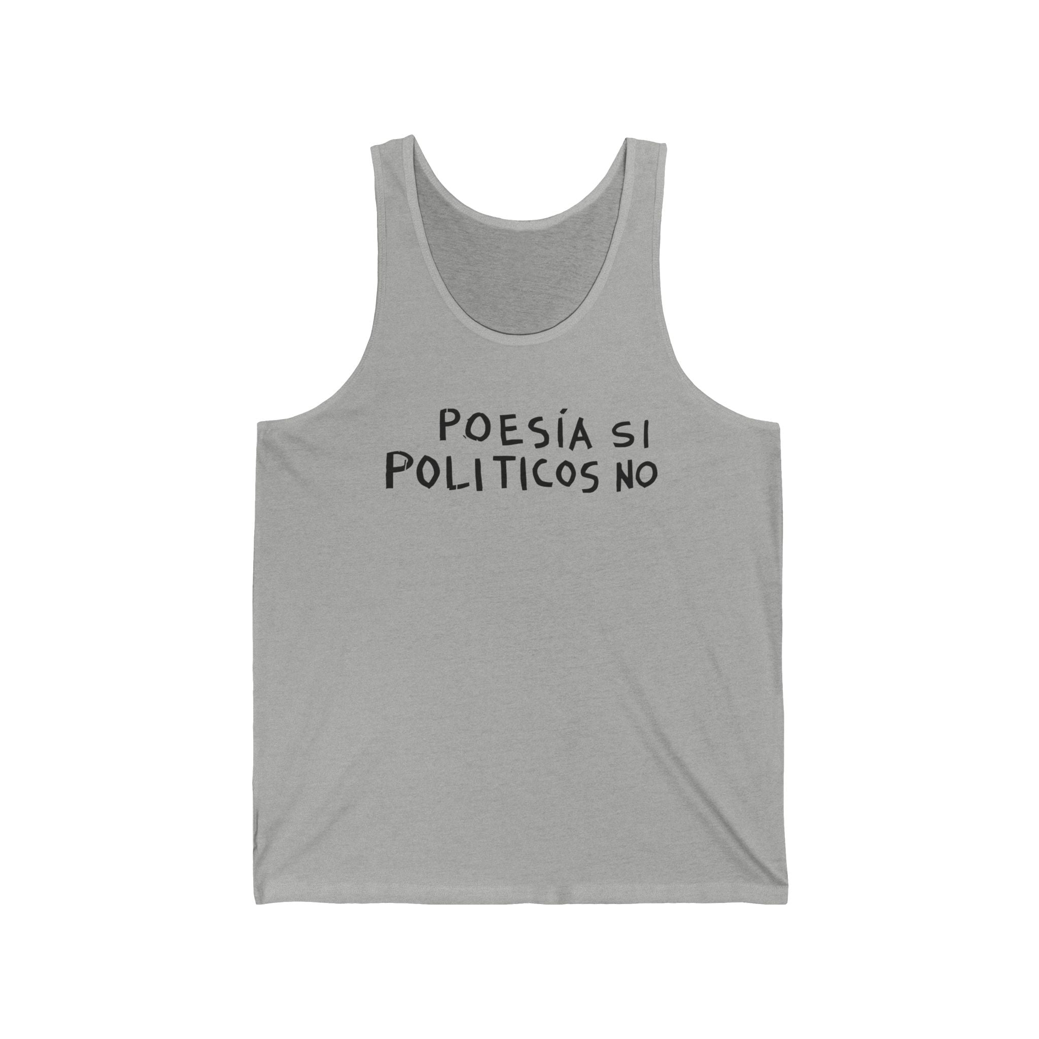 Poesía Sí Políticos No tank top | Spanish Poetry Politics Shirt